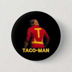 Taco-man Grappige Anti-trump Halloween Politieke K Ronde Button 5,7 Cm