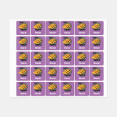 Taco Mardi Design - Petit Étiquette Carré (Feuille)