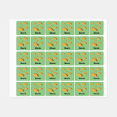 Taco Mardi Design - Petit Étiquette Carré (Feuille)