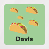 Taco Mardi Design - Petit Étiquette Carré (Design 2)