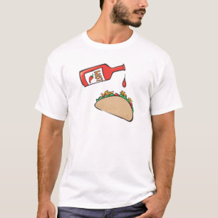taco met hete saus t-shirt