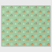 Taco met Santa Hat-kerstmansvlees salsa Cadeaupapier (Vlak)