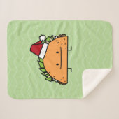 Taco met Santa Hat-kerstmansvlees salsa Sherpa Deken (Voorkant (horizontaal))