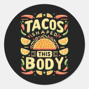 Taco-minnaar Taco's vormden dit lichaam Ronde Sticker