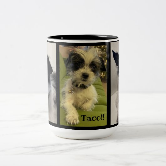 Taco ! ! Mug de café à deux tons 15 oz (Centre)
