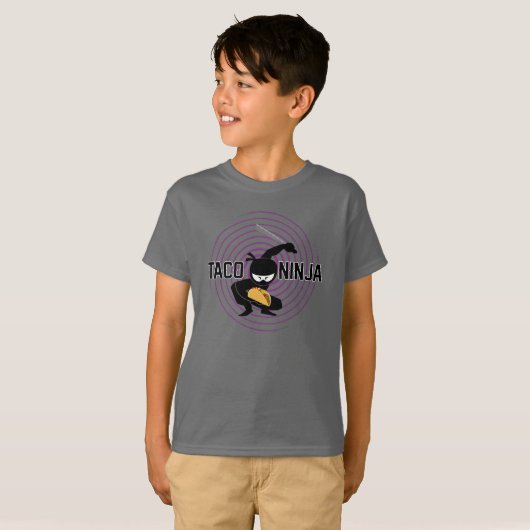 Taco Ninja Design - Kids' Basic T-Shirt (Voorkant volledig)
