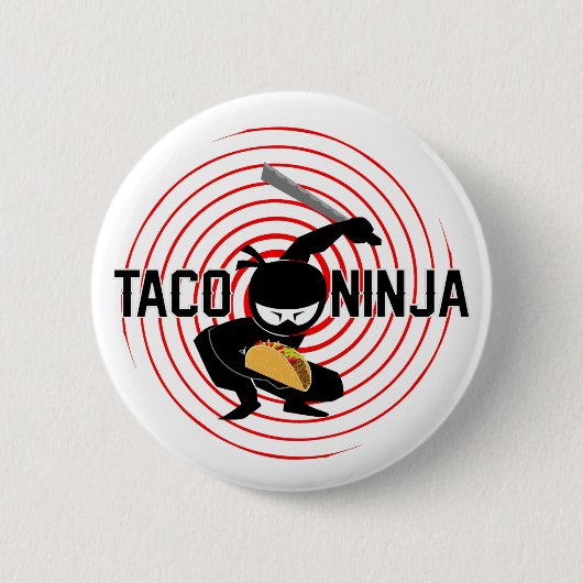 Taco Ninja Design - Round Button (Voorkant)