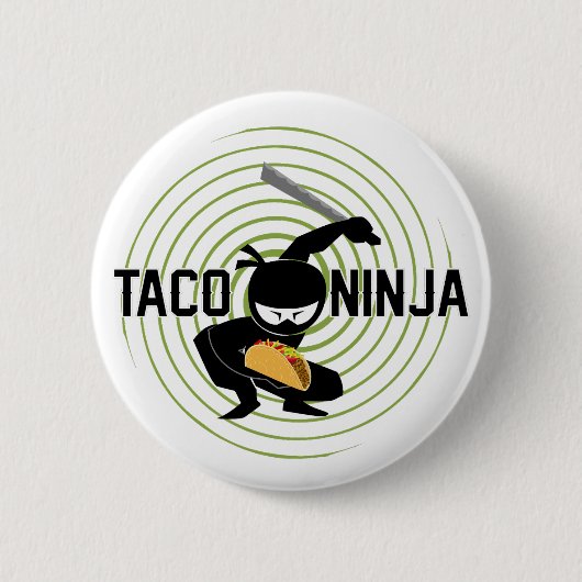 Taco Ninja Design - Round Button (Voorkant)