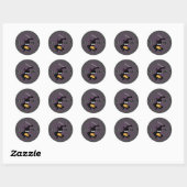 Taco Ninja Design - Stickers Rond Classique (Feuille)