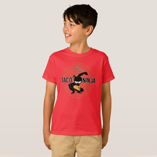 Taco Ninja Design - T-shirt de base pour enfants (Devant entier)