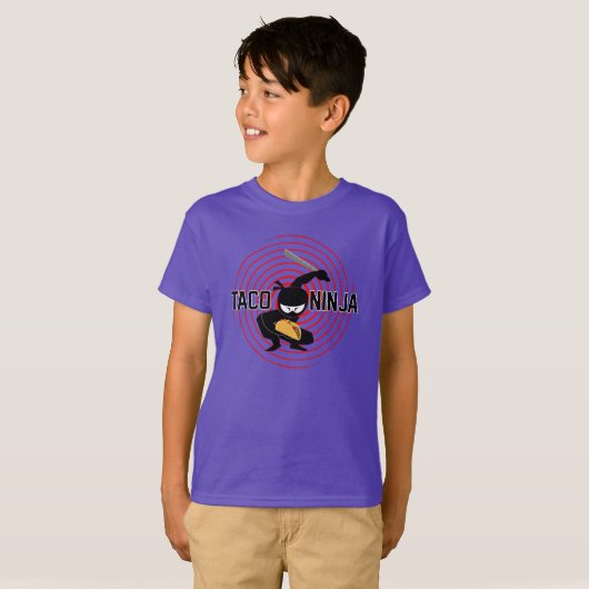 Taco Ninja Design - T-shirt de base pour enfants (Devant entier)