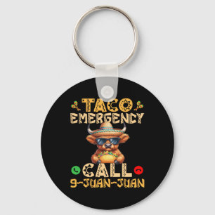 Taco Noodoproep 9 Juan Cinco De Mayo Mexico Sleutelhanger