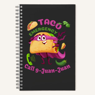 Taco Noodoproep 9 Juan Mexican Food Lover Notitieboek
