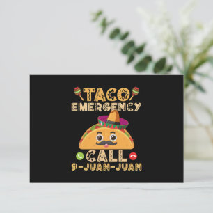 Taco Noodoproep Grappig Cinco de Mayo Mexicaans Bedankkaart