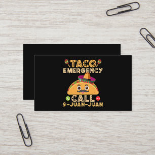Taco Noodoproep Grappig Cinco de Mayo Mexicaans Visitekaartje
