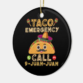 Taco noodoproep Grappige Cinco de Mayo Mexicaan Keramisch Ornament (Links)