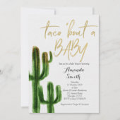 Taco over baby Cactus Couples Shower Invite card Kaart (Voorkant)