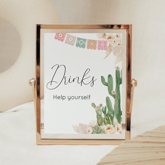 Taco over een Baby Baby shower Drinken Poster