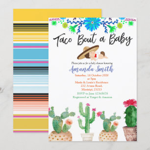 Taco Over Een Baby cactus baby shower Nodig jongen Kaart