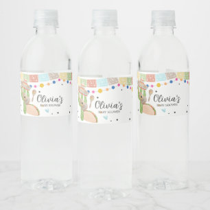 Taco over een Baby cactus Baby shower Waterfles Etiket