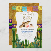 Taco over een Baby Charro Boy Uitnodiging (Voorkant / Achterkant)