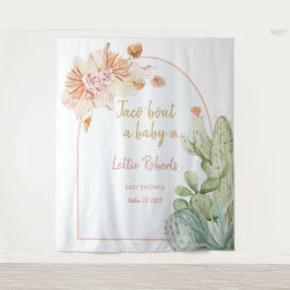 Taco 'Over een Baby, Fiesta Baby shower Achtergron Wandkleed