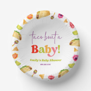 Taco over een Baby! Fiesta-Baby shower Papieren Kommen