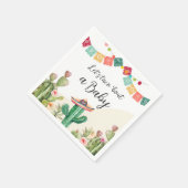 Taco Over een Baby Fiesta Cactus Waterverf Douche Servet (Hoek)