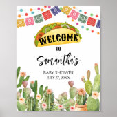 Taco over een Baby Fiesta Welkom Poster (Voorkant)