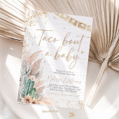 Taco Over Een Baby shower Nodigt Boho Genderonthul Kaart