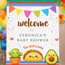Taco over een Baby Shower Welkomstposter
