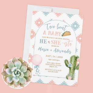 Taco Over een Baby Taco Fiesta Geslacht Onthulling Kaart