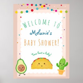 Taco over een baby! Taco over welkomstbaby shower Poster