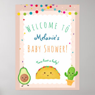 Taco over een baby! Taco over welkomstbaby shower Poster