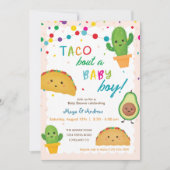 Taco over een babyjongen - baby shower met herfst- kaart (Voorkant)
