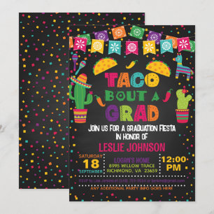 Taco Over een Diploma Uitnodiging - Zwart