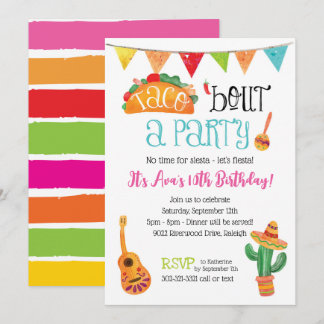 Taco over een feestje kaart