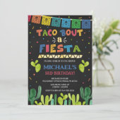Taco over een fideuitnodiging kaart (Staand voorkant)