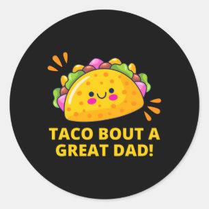 Taco over een geweldige pa's vader grap ronde sticker