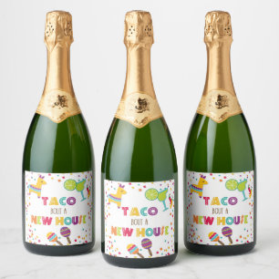 Taco Over een nieuw huis Mousserende Wijn Label -  Sparkling Wijnetiket