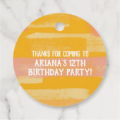 Taco over een Party Favor Label (Achterkant)