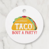 Taco over een Party Favor Label (Voorkant)