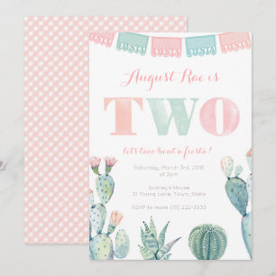 Taco over een tweede verjaardag mexican fiesta par kaart