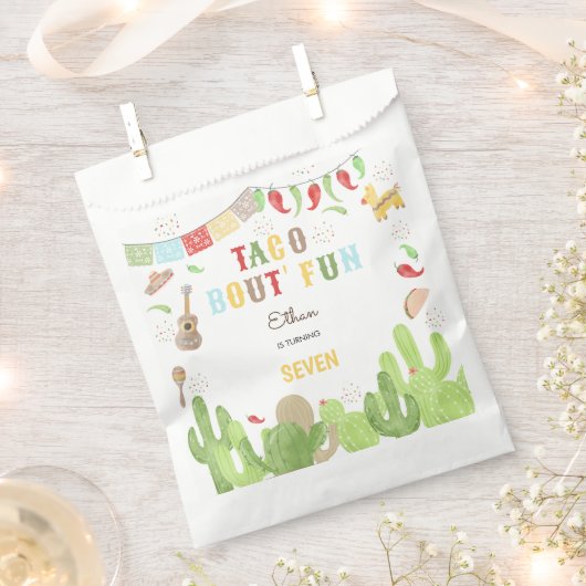 Taco over 'fun fiesta mexican birthday bedankzakje (Geknipt)