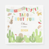 Taco over 'fun fiesta mexican birthday servet (Voorkant)