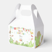 Taco over 'fun fiesta mexican eerste verjaardag bedankdoosjes (Achterkant)