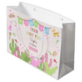 Taco over leuke fiësta Mexicaanse kinderen verjaar Groot Cadeauzakje (Achterkant Gekanteld)