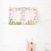 Taco over leuke fiesta mexicaanse meisje verjaarda spandoek (Insitu)