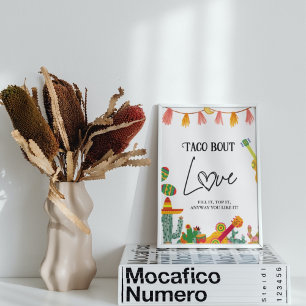 Taco over Liefde cactus Taco Bar Teken Poster