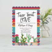 Taco Over Liefde Koppels Douche Uitnodiging (Staand voorkant)